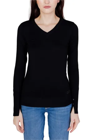 Guess Femme, Pulls, Noir, Taille: 44 FR Tricot à col en V