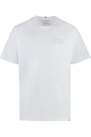 Les Deux Homme, Tops, Blanc, Taille: S T-shirt Imprimé en Coton