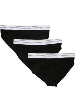 Dsquared2 Homme, Sous-vêtements, Noir, Taille: L Pack de Slips Basic