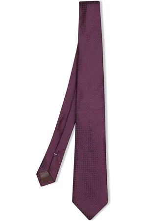 CANALI Homme, Accessoires, Violet, Taille: ONE Size Cravate en soie à cercles géométriques