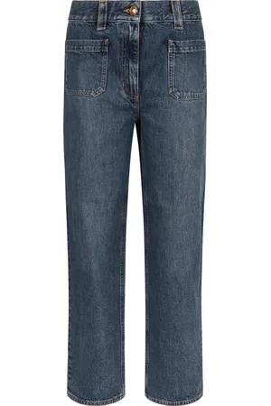 Elisabetta Franchi Femme, Jeans, Bleu, Taille: W27 Jean boyfriend taille haute 100% coton