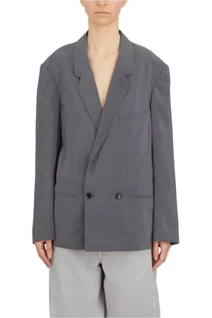 LEMAIRE Femme, Vestes, Gris, Taille: 36 FR Veste ajustée souple