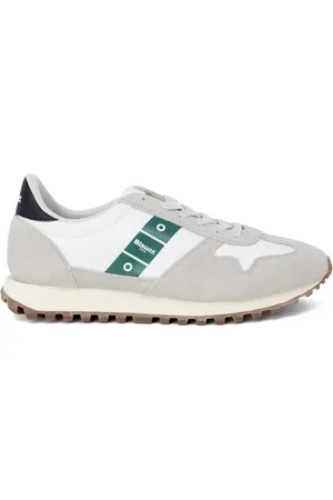 Blauer Homme, Chaussures, Multicolore, Taille: 40 EU Baskets Lacées en Cuir Gris