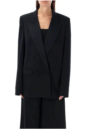 Stella McCartney Femme, Vestes, Noir, Taille: 38 FR Veste de smoking croisée