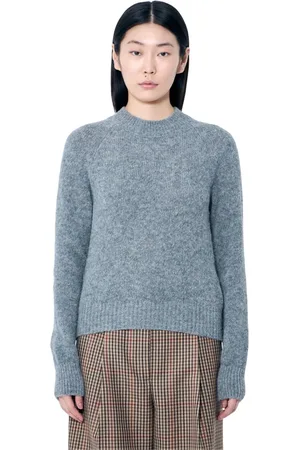 DRIES VAN NOTEN Femme, Pulls, Gris, Taille: 40 FR Pull Ras du Cou en Mélange de Laine