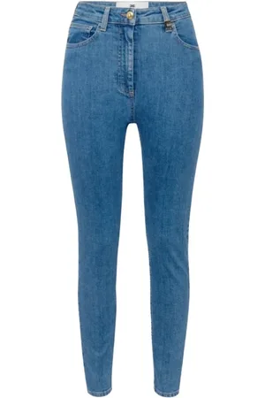 Elisabetta Franchi Femme, Jeans, Bleu, Taille: W31 Jean skinny avec détail logo