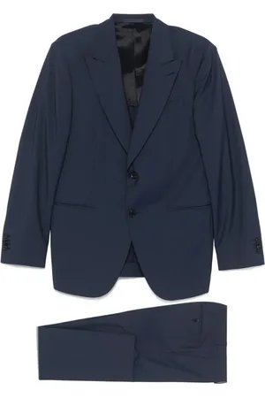 CARUSO Homme, Costumes, Bleu, Taille: M Costume bleu marine à boutonnière avant