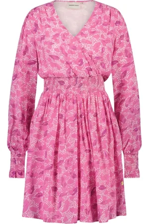 Fabienne Chapot Femme, Robes, Rose, Taille: 36 FR Robe Fluide à Encolure en V