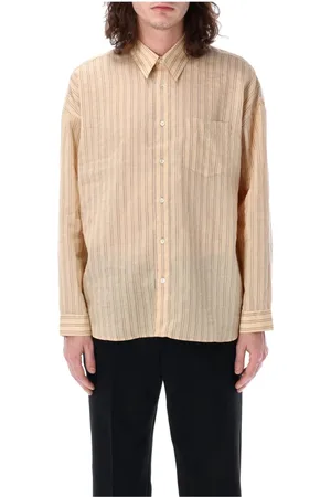 Sunflower Homme, Chemises, , Taille: L Chemise à Rayures en Lin Crème