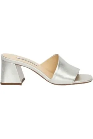 Fabienne Chapot Femme, Chaussures, Gris, Taille: 37 EU Mules Argentées à Talons