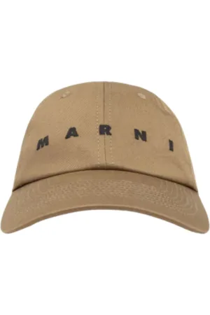 Marni Unisex, Accessoires, Brun, Taille: M Casquette de baseball avec logo brodé