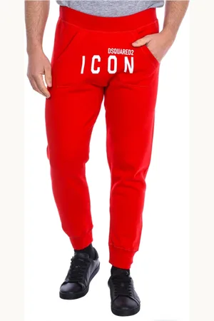 Dsquared2 Homme, Pantalons, Rouge, Taille: 2XL Pantalon de jogging avec logo Icon imprimé