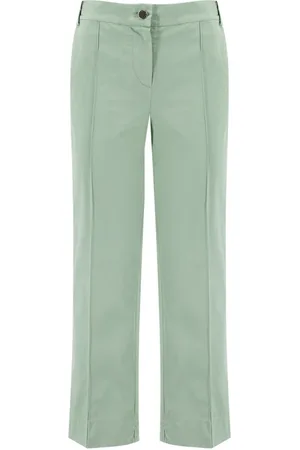 FEDELI Femme, Pantalons, Vert, Taille: 40 FR Pantalon Droit