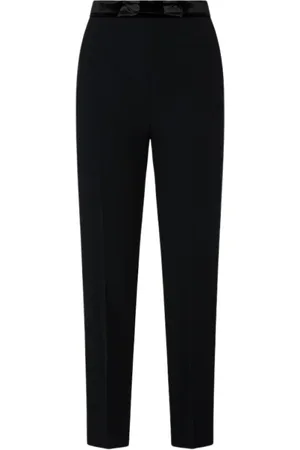 Roberto Cavalli Femme, Pantalons, Noir, Taille: 36 FR Pantalon taille haute jambe droite cheville