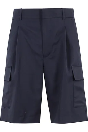 Drôle de Monsieur Homme, Shorts, Bleu, Taille: M Cargo Wool Shorts