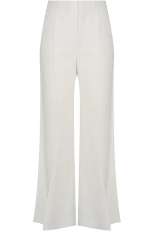 Chloé Femme, Pantalons, Blanc, Taille: 36 FR Pantalon Large Elevate