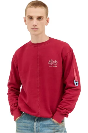 Space Available Homme, Sweatshirts et sweats à capuche, Rouge, Taille: XL SweaT-shirt Panneau avec Impression Logo Poitrine