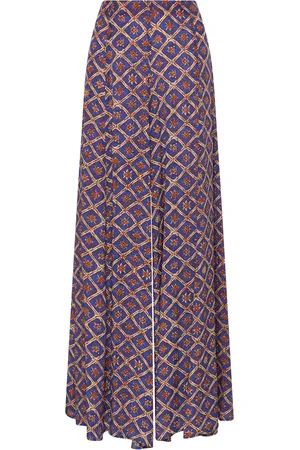 Maliparmi Femme, Pantalons, Bleu, Taille: 40 FR Pantalon Batik Magnolia