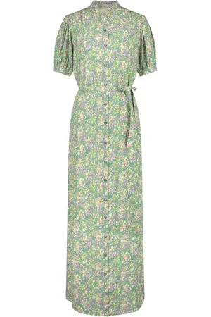 Fabienne Chapot Femme, Robes, Violet, Taille: 38 FR Robe Maxi à Manches Bouffantes