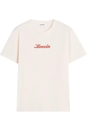 Lanvin Femme, Tops, Rose, Taille: 38 FR T-Shirt Logo Bouclette Script
