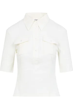 Chloé Femme, Tops, Blanc, Taille: 38 FR Haut Utilitarian