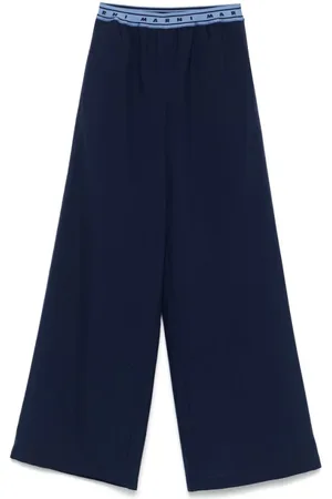Marni Femme, Pantalons, Bleu, Taille: 36 FR Pantalon Large