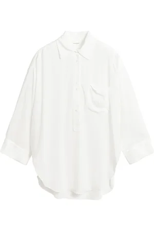 By Malene Birger Femme, Blouses et Chemises, Blanc, Taille: 38 FR Chemise Noire Élégante