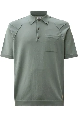 C.P. Company Homme, Tops, Bleu, Taille: S Polo à Col Sea Island - Élégant
