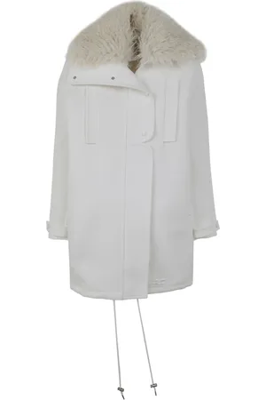 Courrèges Femme, Manteaux, Blanc, Taille: 40 FR Parka Tech Twill