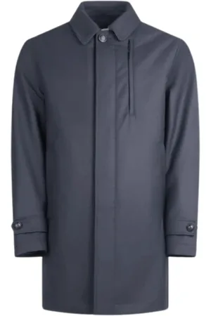 Duno Homme, Manteaux, Gris, Taille: L Manteau Gris à Manches Longues et Fermeture Boutonnée