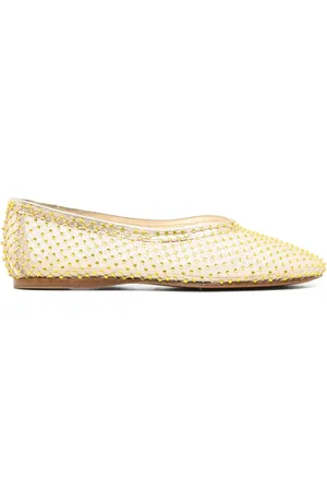FORTE FORTE Femme, Chaussures, Jaune, Taille: 38 EU Chaussures Ballerines en Maille Strass