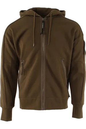 C.P. Company Homme, Sweatshirts et sweats à capuche, Brun, Taille: S Gilet Zippé