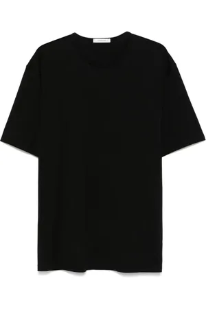 LEMAIRE Homme, Tops, Noir, Taille: S T-shirt à Manches Courtes et Col Rond