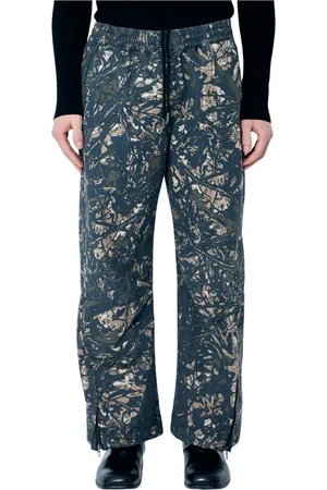 Diesel Homme, Pantalons, Multicolore, Taille: L Pantalon en Coton Imprimé Camouflage avec Fermeture Éclair