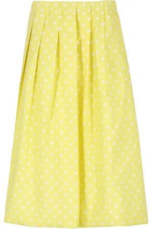Fabiana Filippi Femme, Jupes, Jaune, Taille: 38 FR Jupe en coton jaune à pois