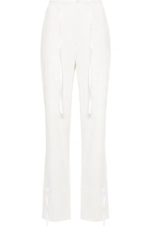 LEMAIRE Femme, Pantalons, Blanc, Taille: 36 FR Pantalon Large