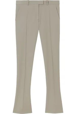 The Attico Femme, Pantalons, Gris, Taille: 40 FR Pantalon Évasé en Laine Gris Colombe
