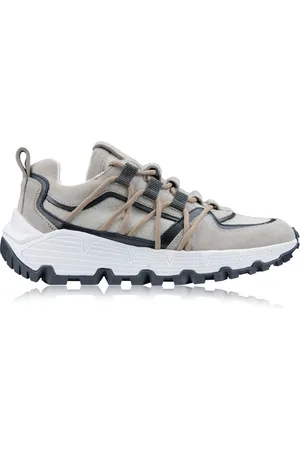 Brunello Cucinelli Femme, Chaussures, Gris, Taille: 37 EU Baskets à lacets en daim