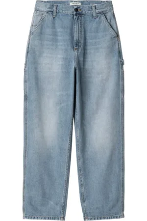 Carhartt Femme, Jeans, Bleu, Taille: 38 FR Pantalon de Travail en Denim Épais