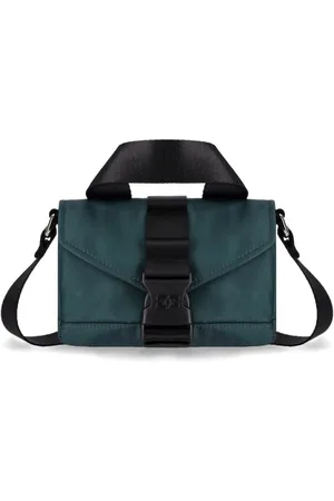 Ganni Femme, Sacs, Vert, Taille: ONE Size Sac bandoulière vert en tissu polyester imperméable