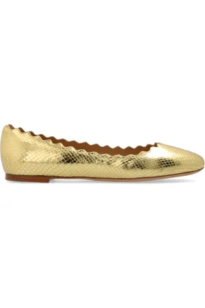 Chloé Femme, Chaussures, Jaune, Taille: 37 EU Ballerines en cuir Lauren