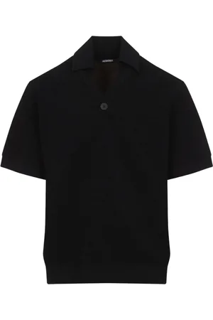 Jacquemus Homme, Tops, Noir, Taille: M Elegant Polo Scala Collection