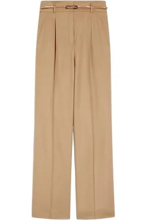 Max Mara Femme, Pantalons, , Taille: 42 FR Pantalon Viigipükid en Laine Classique