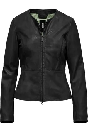 Bomboogie Femme, Vestes, Noir, Taille: 38 FR Blouson en cuir noir