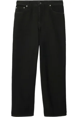 Burberry Homme, Pantalons, Noir, Taille: W34 Pantalon Droit