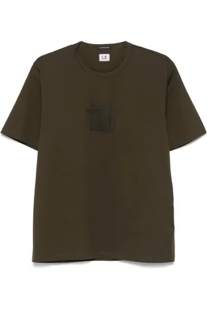 C.P. Company Homme, Tops, Vert, Taille: M T-Shirt en Coton Vert Olive