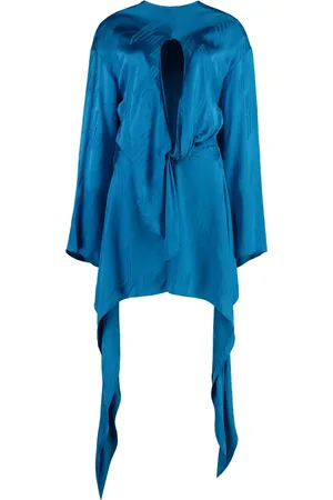 The Attico Femme, Robes, Bleu, Taille: 38 FR Louise Silk Mini Dress