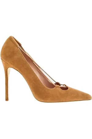 Carolina Herrera Femme, Chaussures, Brun, Taille: 38 EU Élégants escarpins en daim à lacets croisés