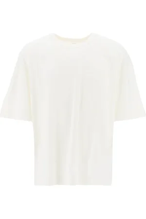 LEMAIRE Homme, Tops, Blanc, Taille: S T-shirt Boxy à Manches Courtes