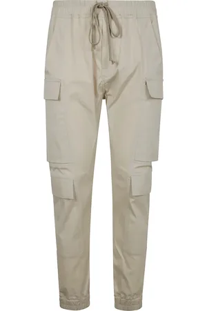 Rick Owens Homme, Pantalons, Blanc, Taille: L Pantalon Cargo Blanc Taille Élastique